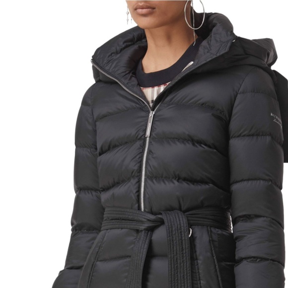 burberry limehouse mid length down puffer coat
